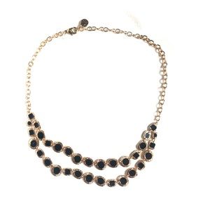 Vera Bradley Black & Gold Statement Necklace